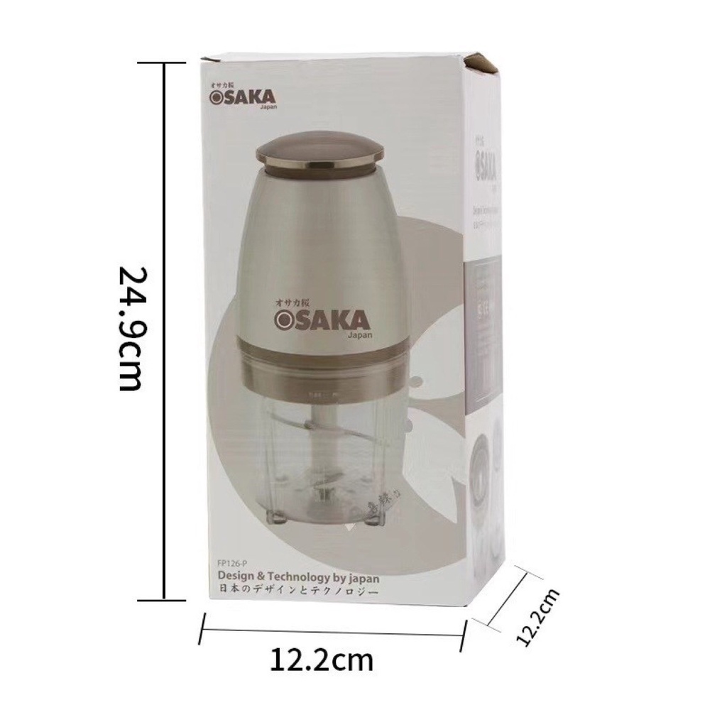 [BH 6 tháng] Máy xay thịt cá OSAKA (JAPAN TECHNOLOGY) đa năng 4 lưỡi dao mẫu mới - CAM KẾT NẮP ĐỒNG GIỐNG HÌNH