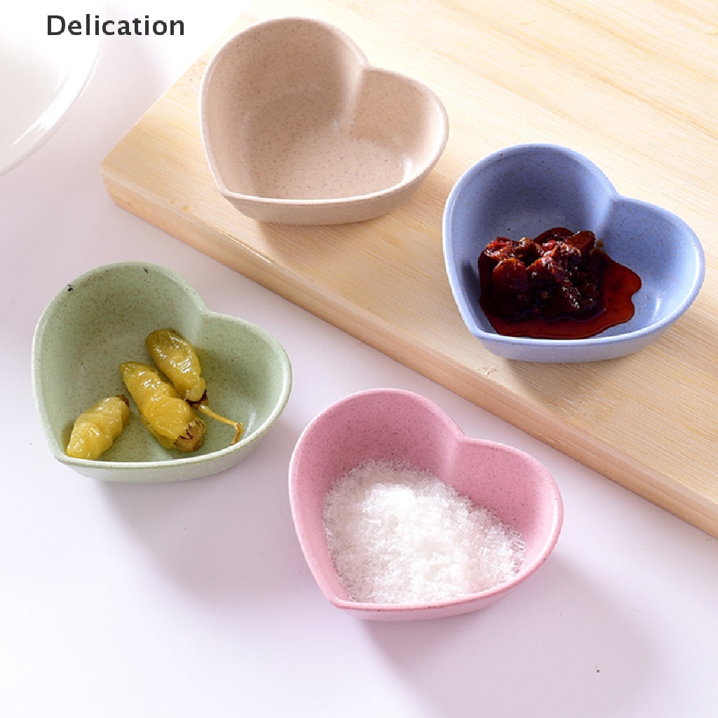 Chén nhỏ hình trái tim dễ thương xinh xắn đựng thức ăn/gia vị/nước chấm