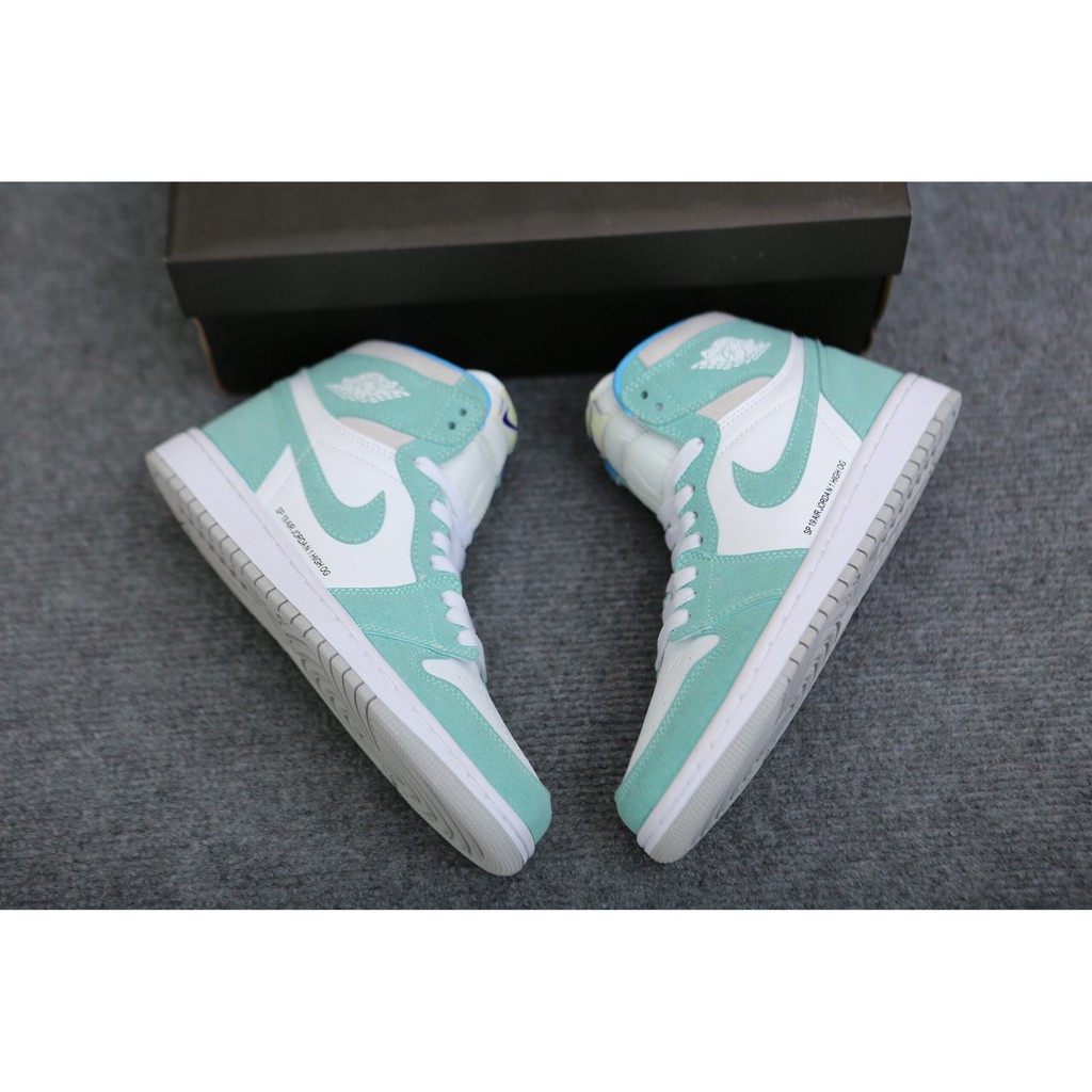 ✔️Giày Sneaker Jordan 1 Retro  High Turbo Green Cao cổ  High Xanh Ngọc Full Box Freeship ✔️