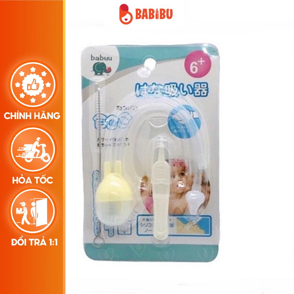 Hút mũi dây silicon cho bé Nhật Bản kèm gắp gỉ và Vệ Sinh Babibu