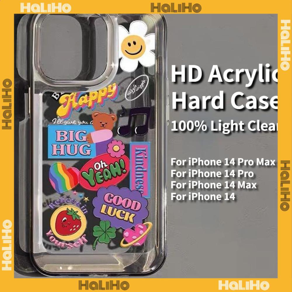 iPhone Case HD Acrylic High Quality Hard Case Metal Button Protection Camera Shockproof Cartoon Cute Compatible For iPhone 14 Pro Max 13 Pro Max 12 Pro Max 11 Pro Max xr xs max