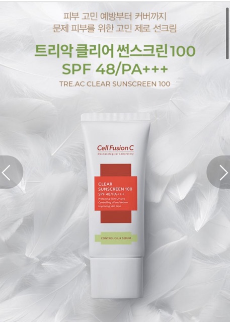 Kem Chống Nắng Cell Fusion C Clear Suncreen- Xanh lá