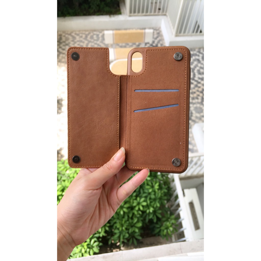 [ Chính hãng ] Ốp lưng đa năng ví Puloka da xịn cho Iphone X / XS MAX / 7+ /8  PLUS / 11 / 11 PRO / MAX, đựng tiền, thẻ