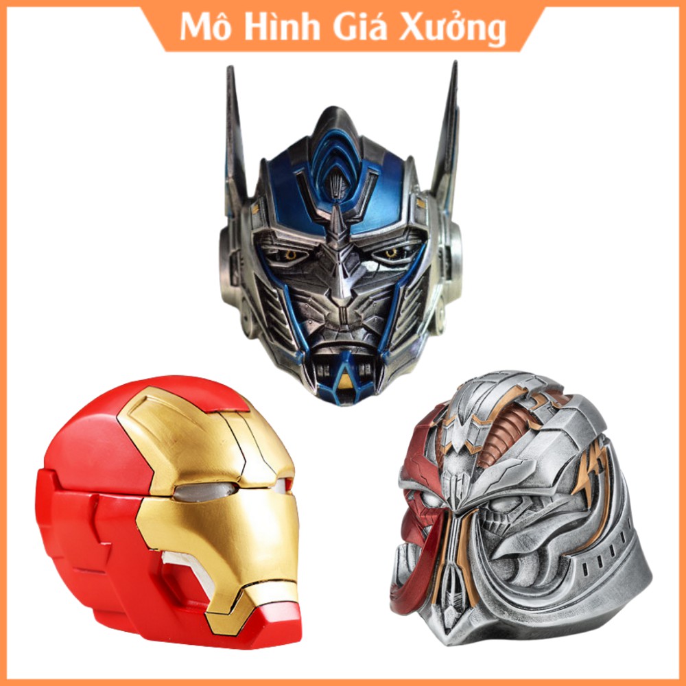 Mô Hình Avenger Đầu Iron Man, Transformer Optimus , Megatron Cao 11-14cm ( Có Thể Làm Gạt Tàn )  - Figure Tượng Avenger