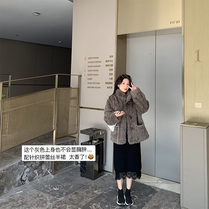 Áo Khoác Lông Cừu Thân Thiện Với Môi Trường Phong Cách Năm Mới Cho Nữ