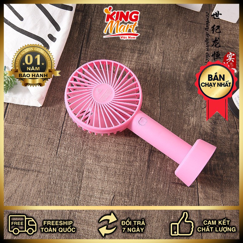 Quạt cầm tay - Quạt mini cầm tay có chân đế để bàn Kingmart 2022
