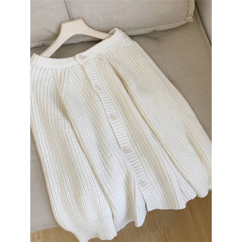 Áo Khoác Cardigan Cotton Hai Lớp Trước Và Sau Thời Trang Mùa Thu 2022 Mới