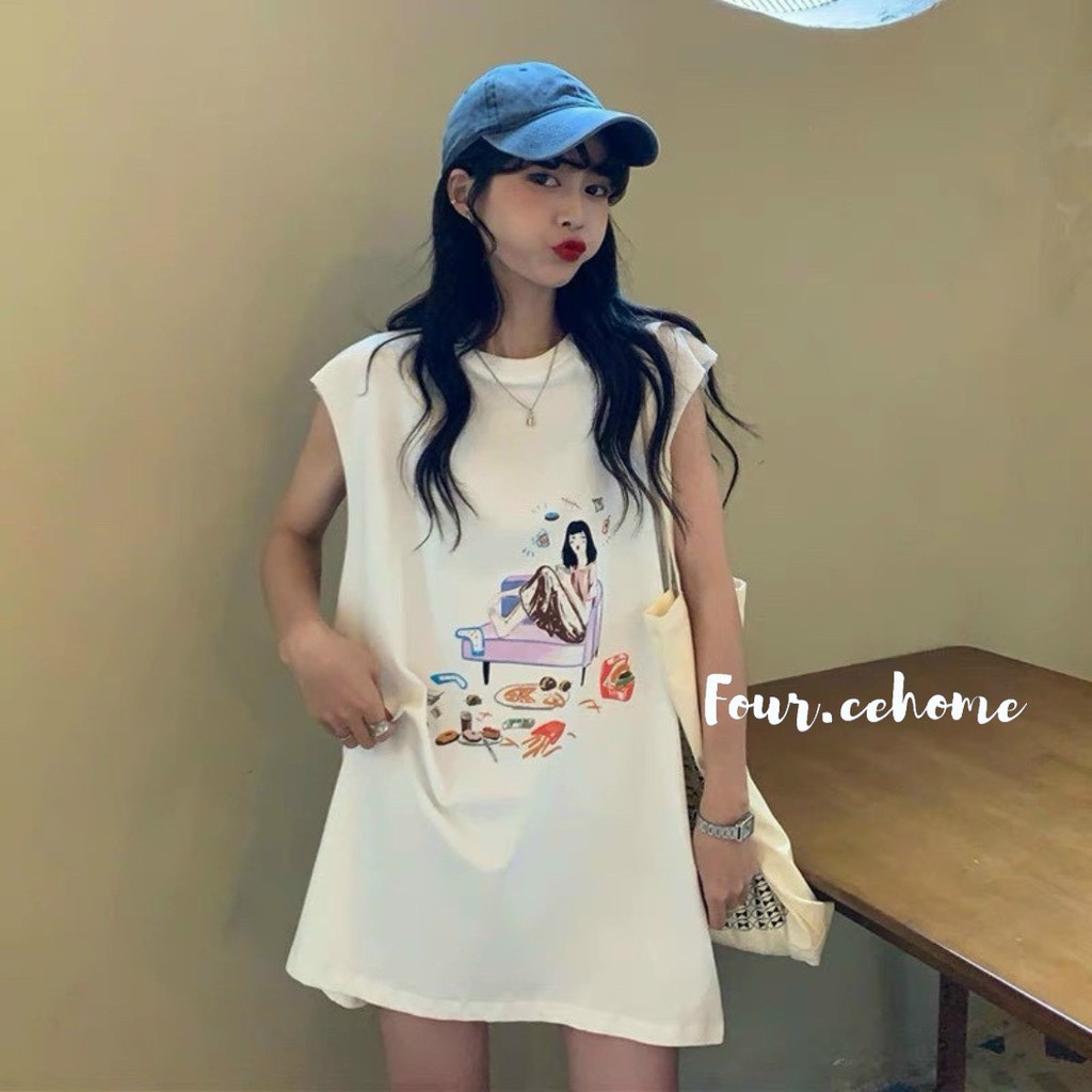 Tanktop kèm áo ống đen [có sẵn]