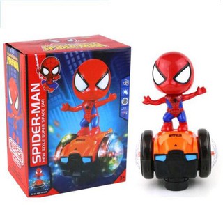 Người nhện spider men đi xe thăng bằng