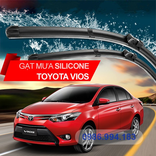 Bộ 02 cần gạt mưa ô tô chính hãng cho xe TOYOTA VIOS