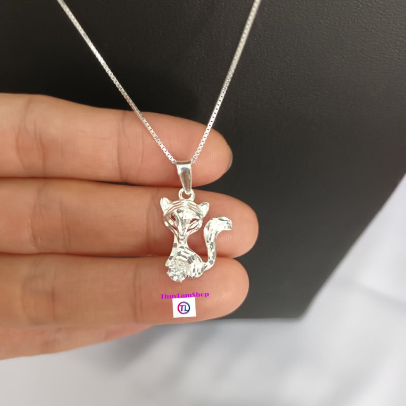 Vòng cổ dây chuyền mặt hồ ly bạc 925 vĩnh viễn bảo hành mang lại may mắn tình duyên