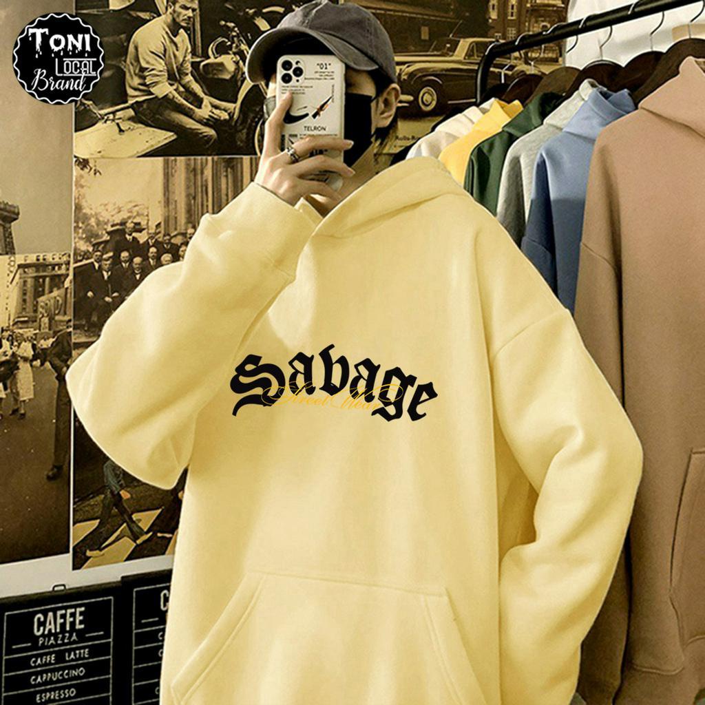 Áo Hoodie Local Brand SABAGE nỉ bông cực dày form rộng Unisex giữ ấm chống nắng