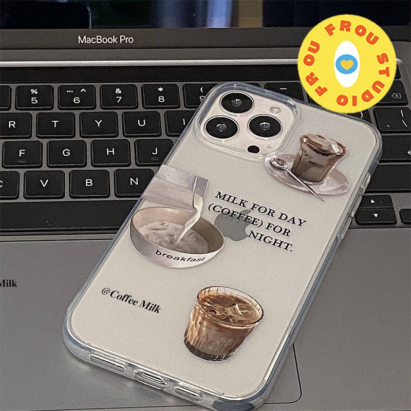 Niche Ins Coffee 14 Transparent Iphone13 All-Inclusive 7P for 11 Apple 12pro Phone Case XR Simple Xs yXZd