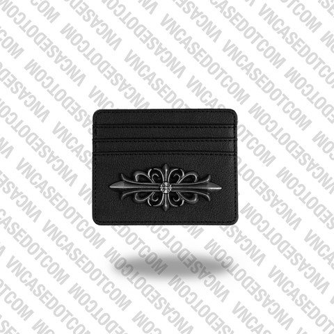 Ví đựng thẻ atm card holder Chrome logo kim loại da