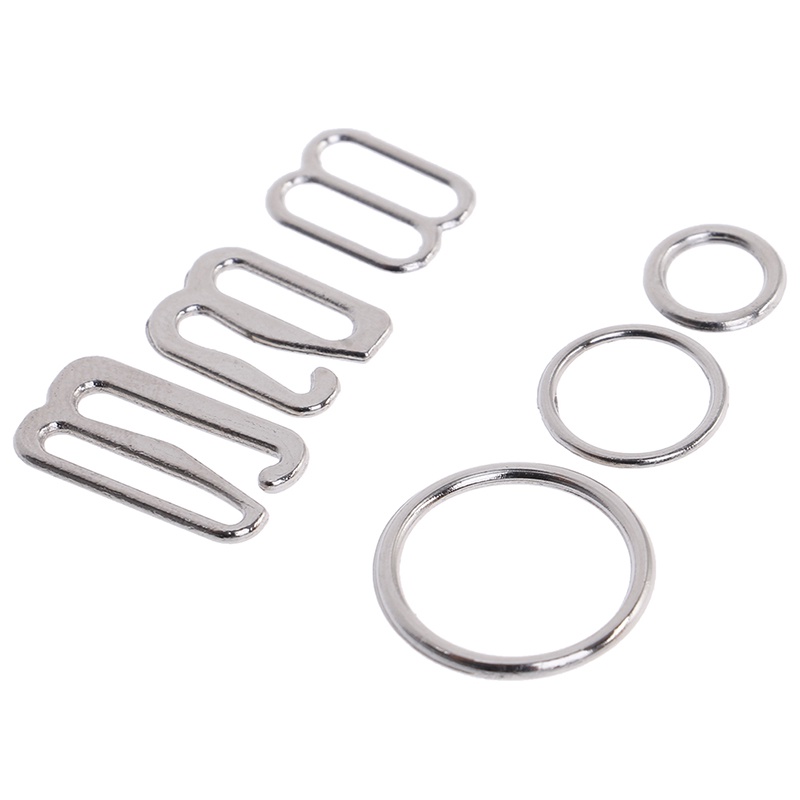Bộ 100 Móc Áo Ngực Màu Bạc Có Thể Điều Chỉnh