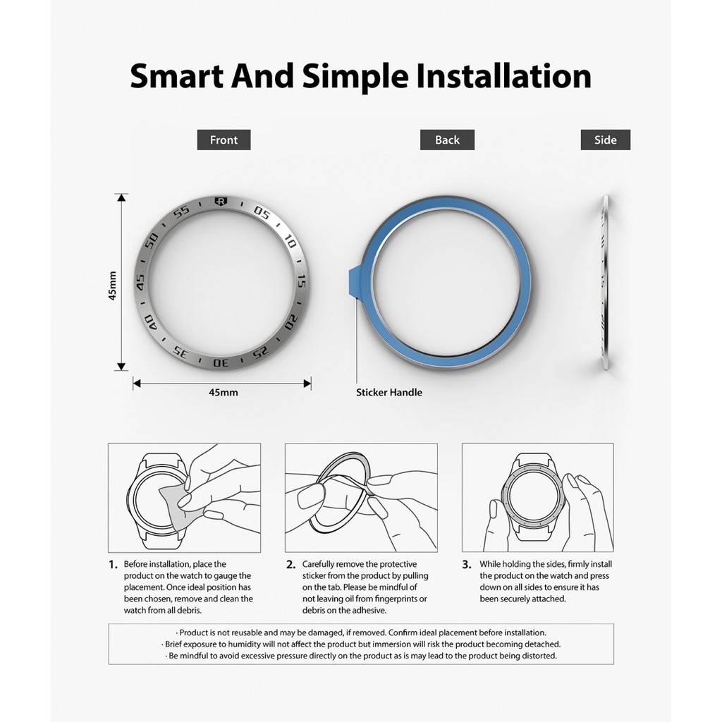 Viền Bezel cho Samsung Galaxy Watch 3 (45mm / 41mm ) - Hãng RINGKE