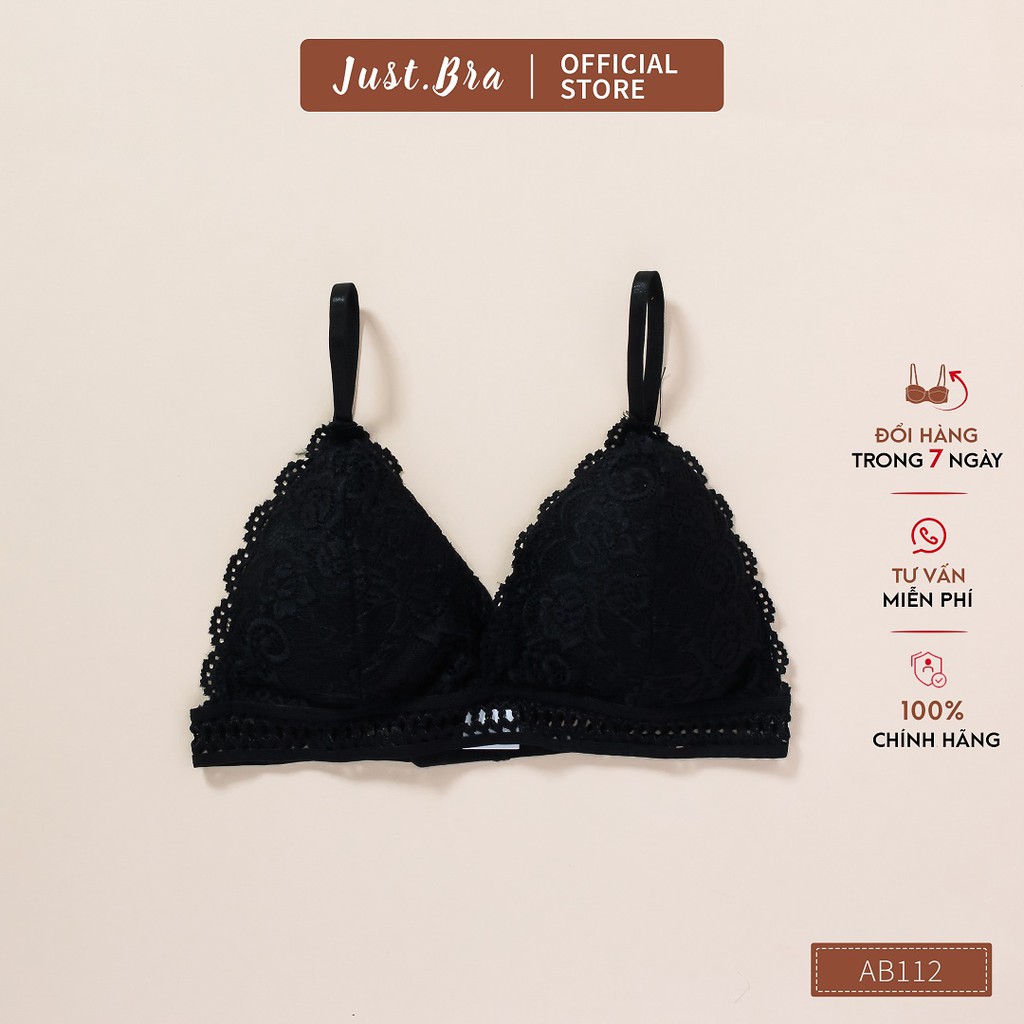 Áo ngực Just Bra mút mỏng chất liệu ren xinh xắn AB112