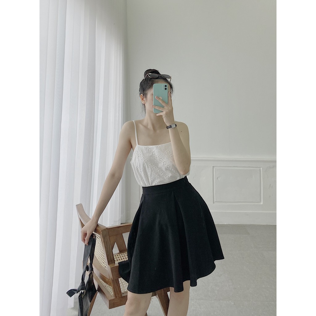 YU CHERRY | Váy nữ ngắn ngang gối form loe Flared Skirt YV034