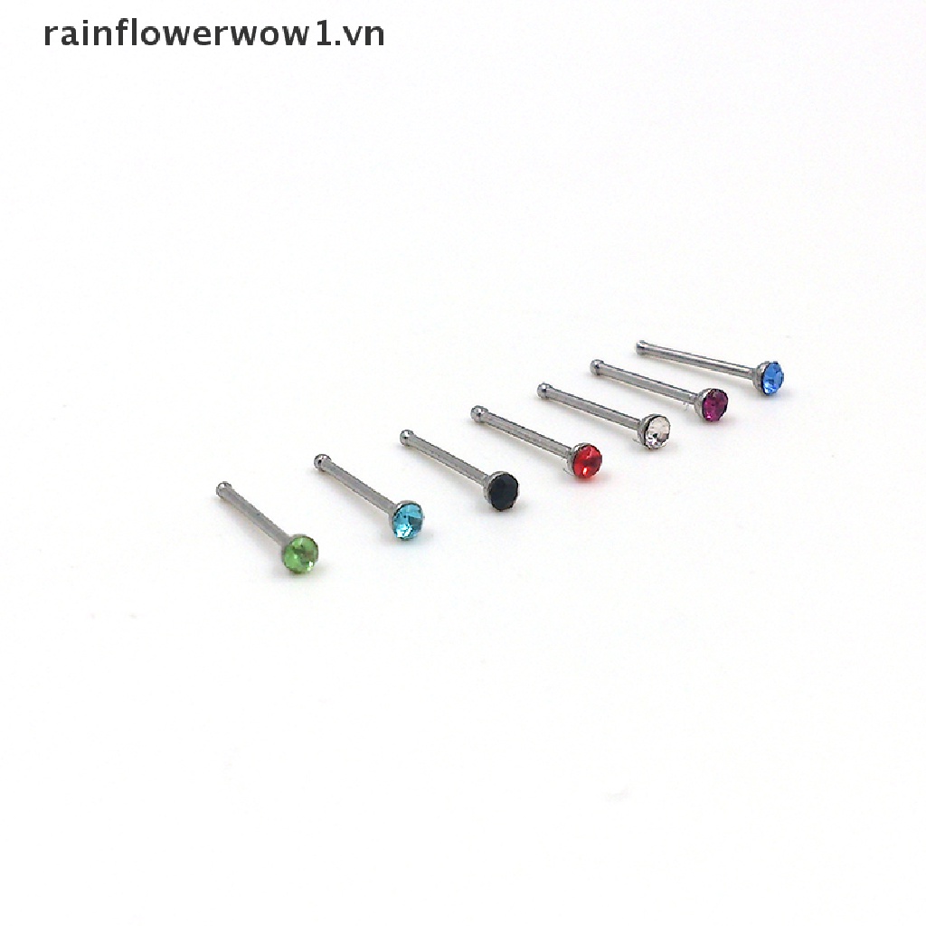 Bộ 60 Khuyên Xỏ Ngón Chân Bằng Thép Không Gỉ Đính Đá Thời Trang