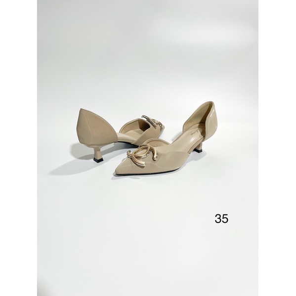 Giày hở cạnh ADWEINA chính hãng cao gót nữ sale giảm giá có sẵn