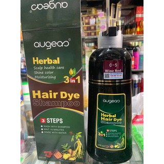 Dầu gội màu phủ bạc thảo dược không dính da đầu Augeas 500ml