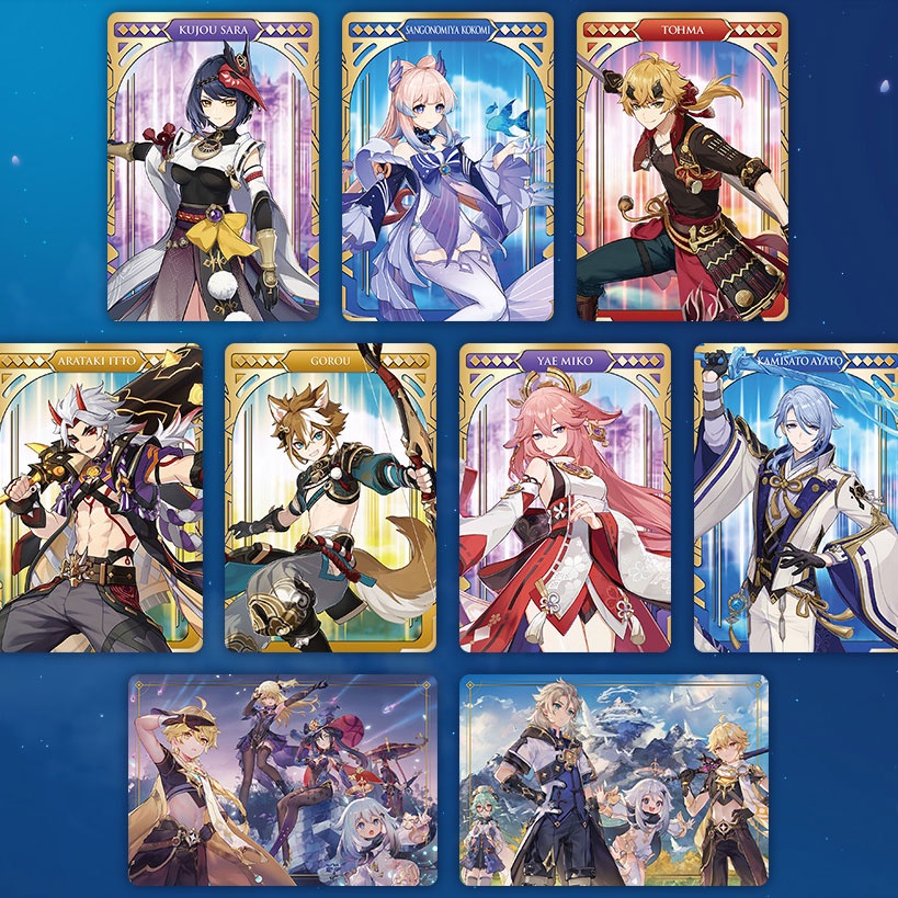 Combo card metal Genshin Impact vol.2