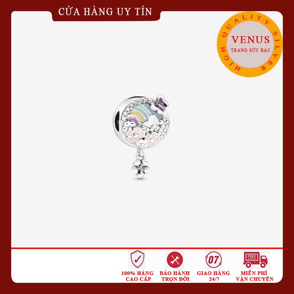 [Charm bạc 925 cao cấp] Charm bạc hình hoa cỏ mùa xuân- Mã sản phẩm VENUSMX