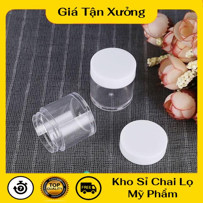 Hủ Đựng Kem ❤ TRÙM SỈ ❤ [100c] Hũ nhựa đựng kem 10g thân cao chiết mỹ phẩm , phụ kiện du lịch