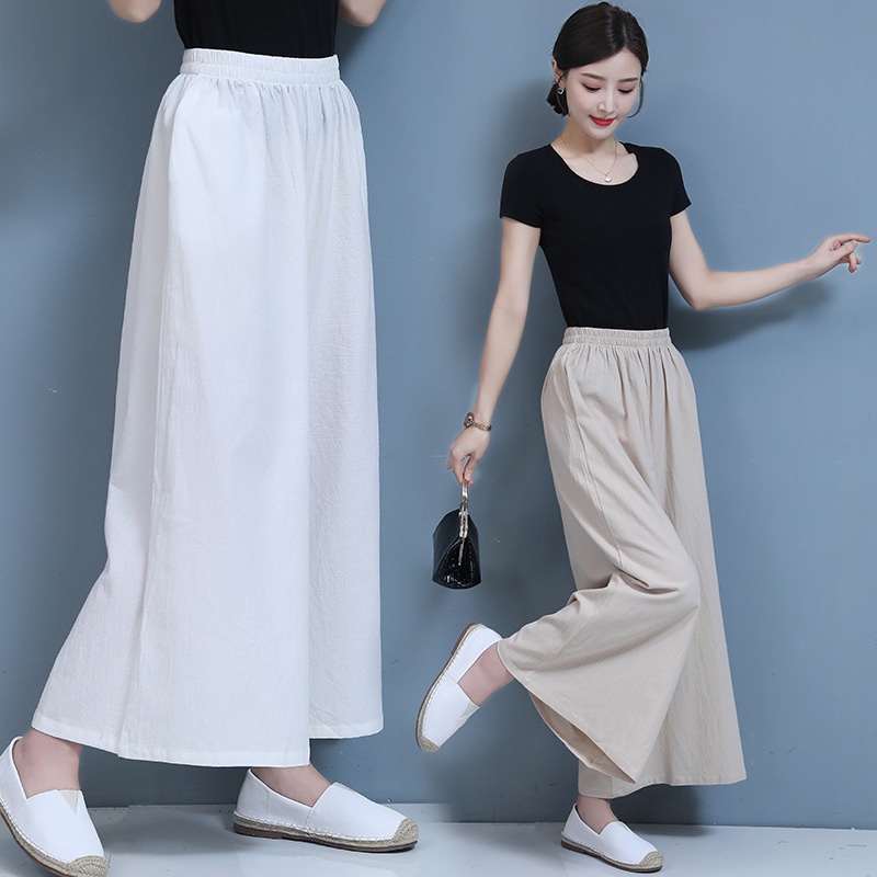 (Hàng xuất dư) Quần dài nữ ống rộng chất đũi mới, Đi làm, đi học, đi chơi, du lịch đều rất OK, Tháng nhẹ, Mềm mát..