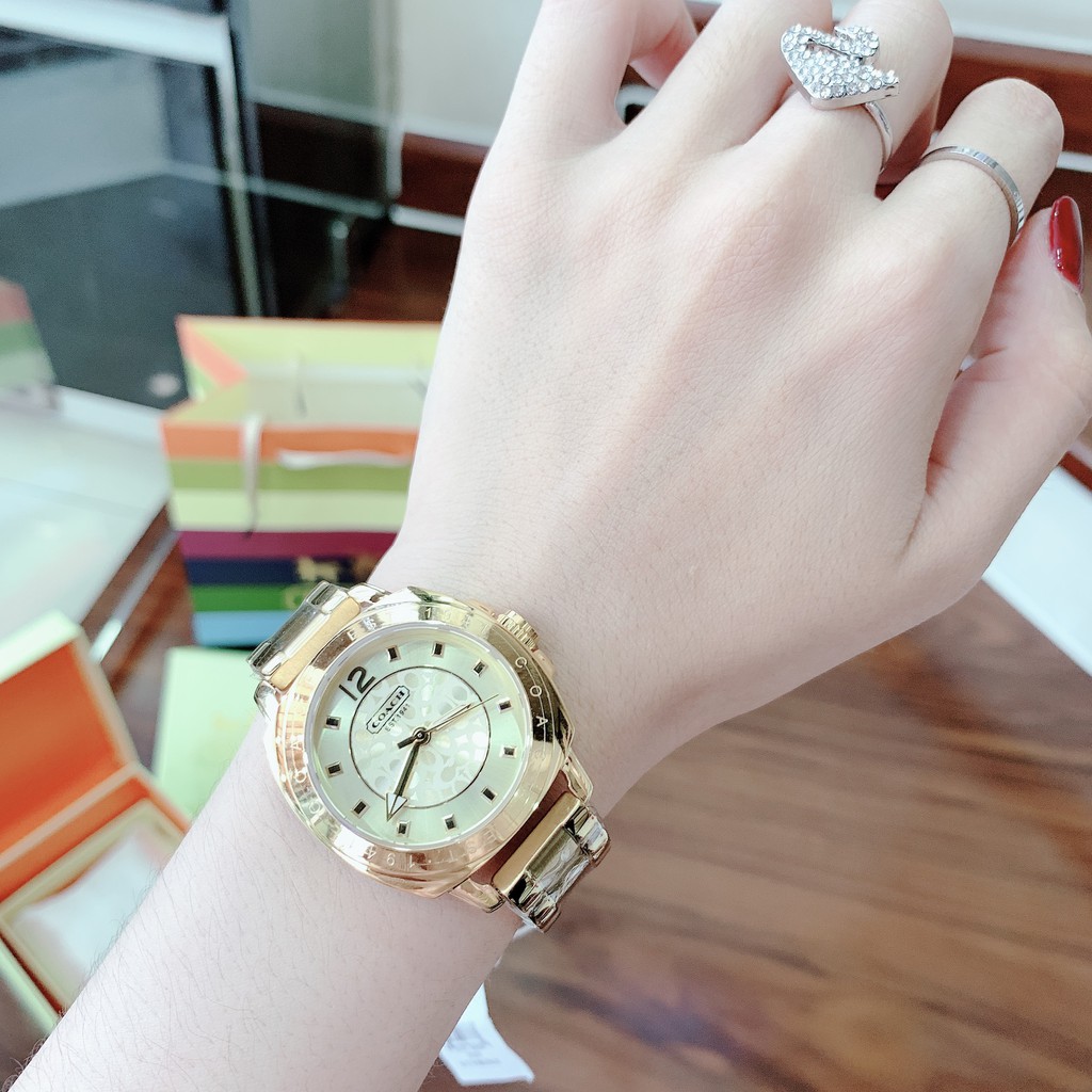 ĐỒNG HỒ NỮ COACH BOY FRIEND , DÂY THÉP , SIZE 34MM