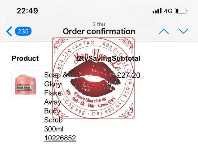 Tẩy tế bào chết hãng Soap and Glory mùi Flake away, Smoothie Star (Hàng có bill)