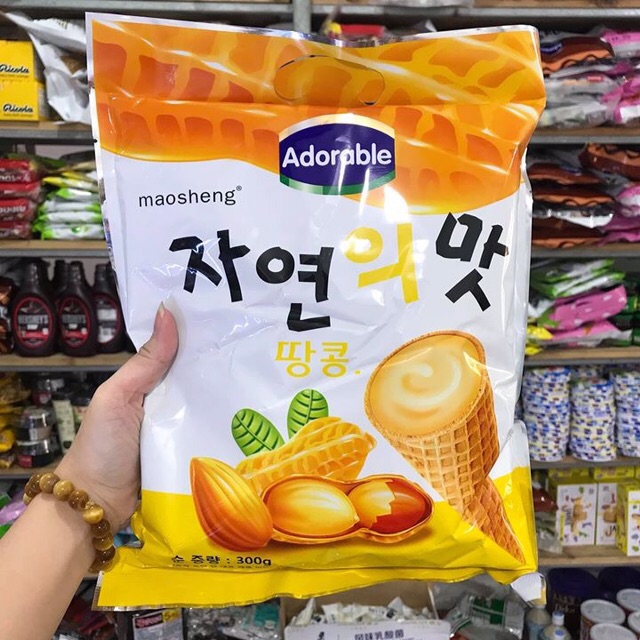 [Hàng Nhập][Ngon Lạ]Bánh Ốc Quế Nhân Đậu Phộng Hàn Quốc