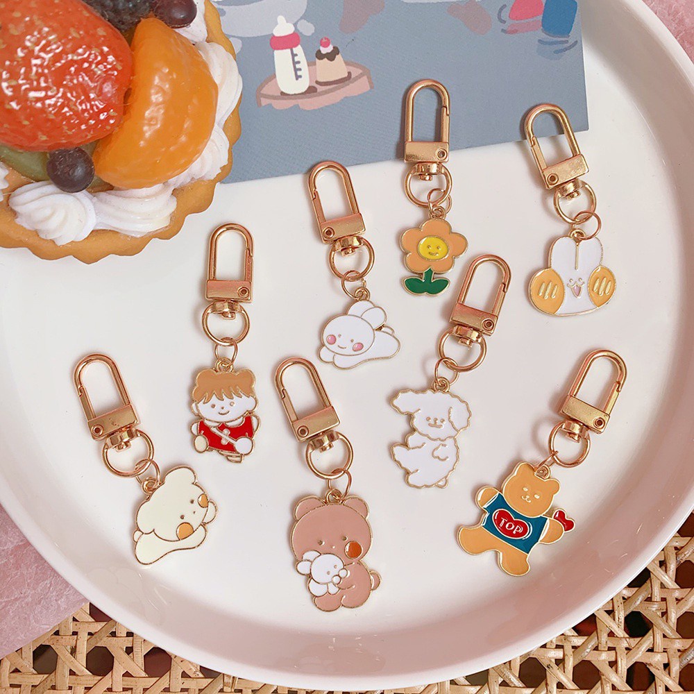 Móc Khóa Hình Thỏ Hoạt Hình Xinh Xắn Dễ Thương