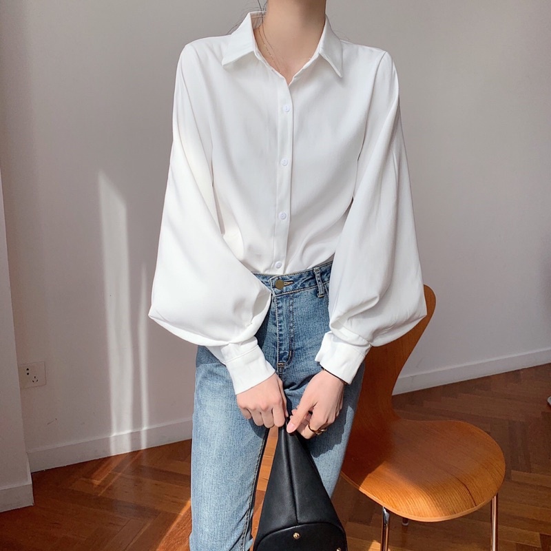 [Hình thật độc quyền TOS.CLOSET] Áo Sơ mi tay phồng