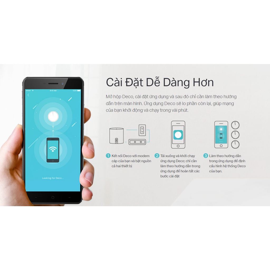 Bộ phát Wifi6 Mesh TP-Link Deco X20 - Hàng Chính Hãng - BH 24 Tháng - Mia Store