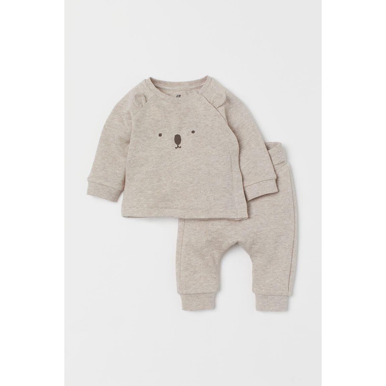 Bộ dài HM gấu bé khuy dọc size nhí