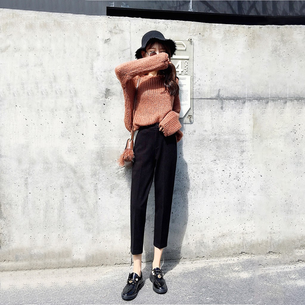 Quần tây học sinh nữ chất vải tuyết mưa - kiểu dáng quần Baggy trơn hiện đại - đứng dáng - mặc đi làm, đi chơi, đi học