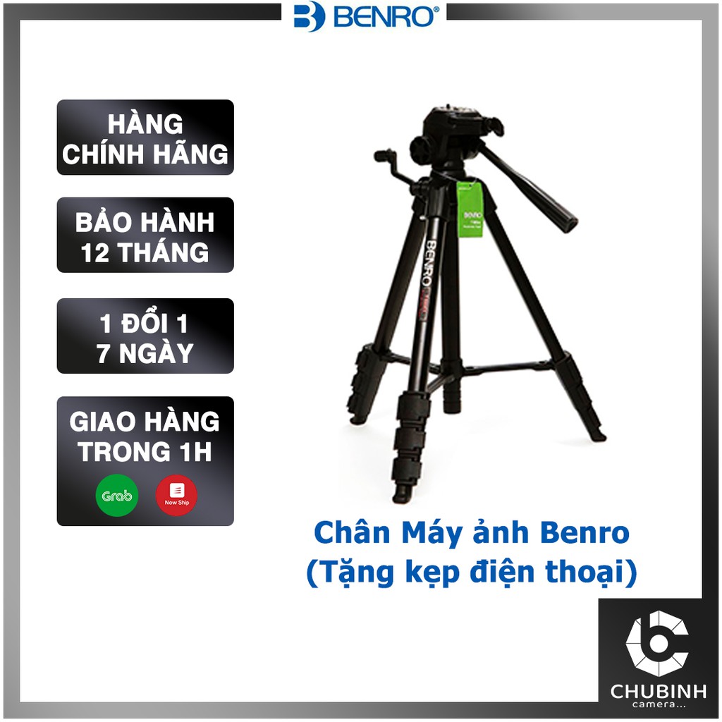 Chân máy ảnh Benro T880 EX / T800 EX / T660 EX / T600 / T560 EX  (Tặng Kèm Kẹp Điện Thoại) | Chính Hãng