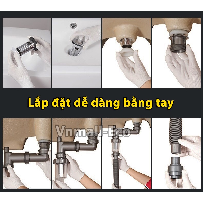 Xiphong thoát nước ngăn mùi chống tắc nghẽn bồn lavabo, bồn rửa mặt