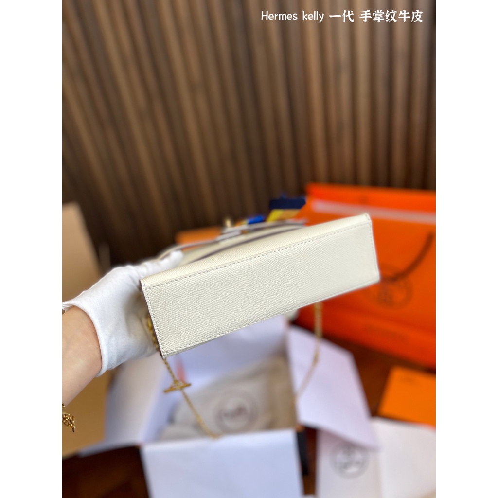 Túi Xách Her.mes ke.lly Size 22cm Màu Trắng