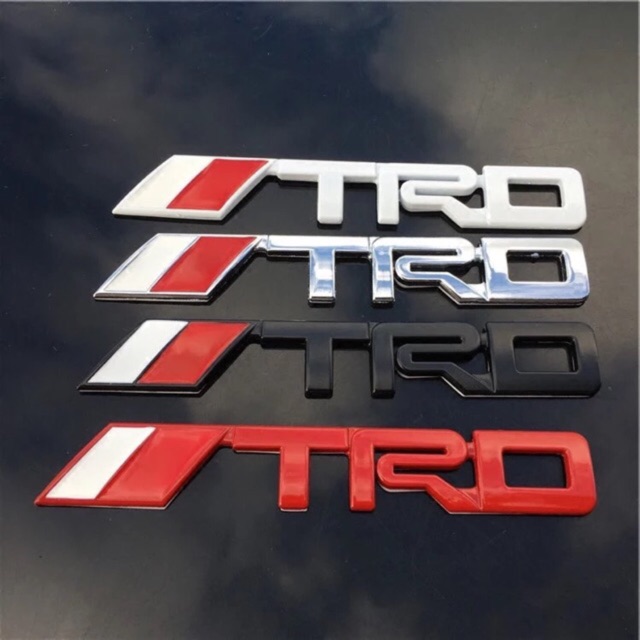 Đề Can 3D Bằng Kim Loại Kích Thước Lớn / Nhỏ Dán Trang Trí Thân Xe Hơi Toyota Vios Innova Hilux Fortuner Hiace Wigo Rush Avanza Corolla Yaris Land TRD Sport