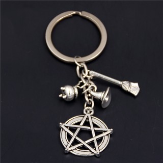 1 Móc Khóa Kim Loại Hình Phù Thủy Đội Nón Halloween Mới