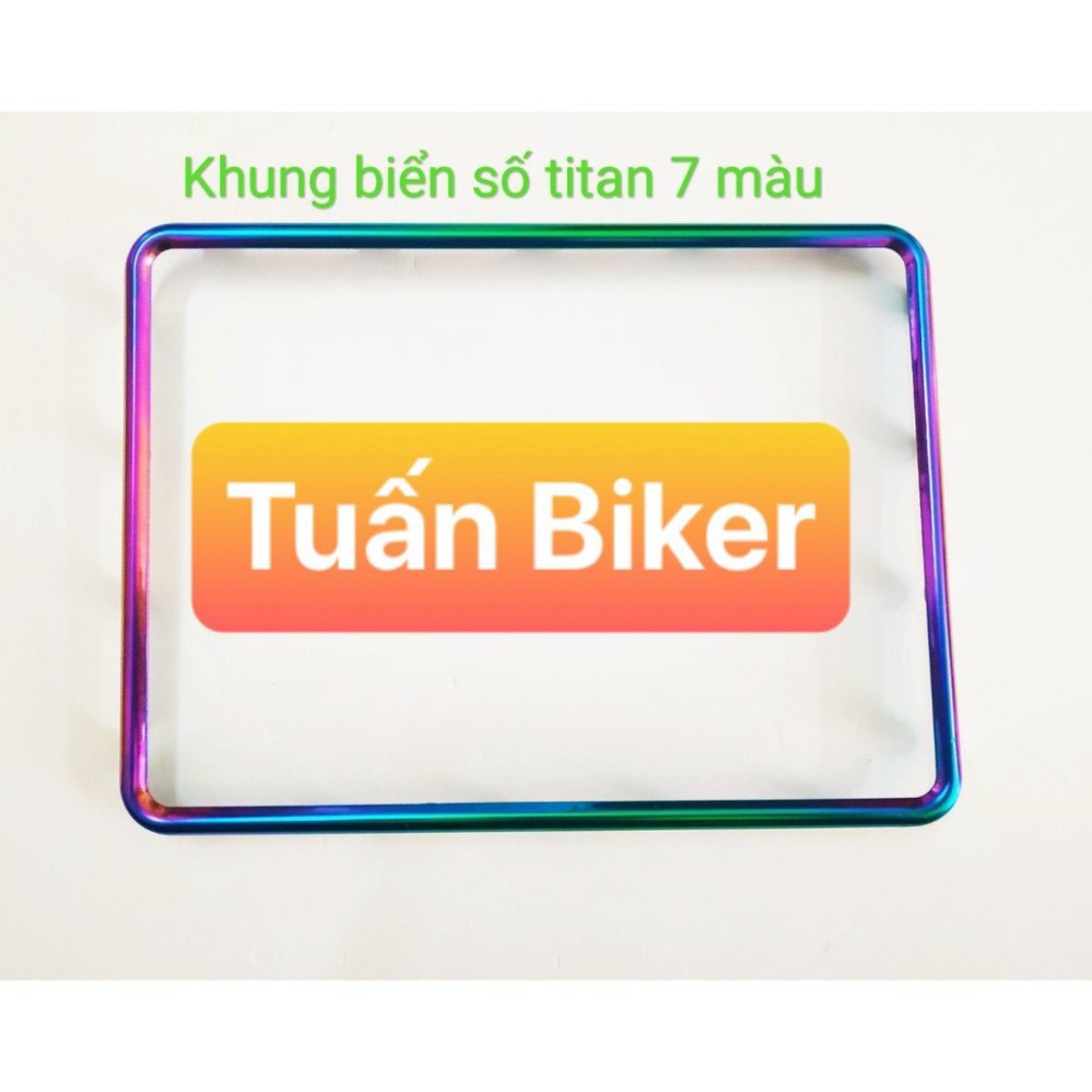 [Mã LIFEAUMAY giảm 10% tối đa 30k đơn 150k] Khung Biển Số 7 Màu Titan Cực Đẹp