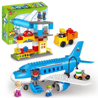 Bộ Lego Dulpo lắp ráp sân bay mini ( cỡ lớn ) cực đẹp