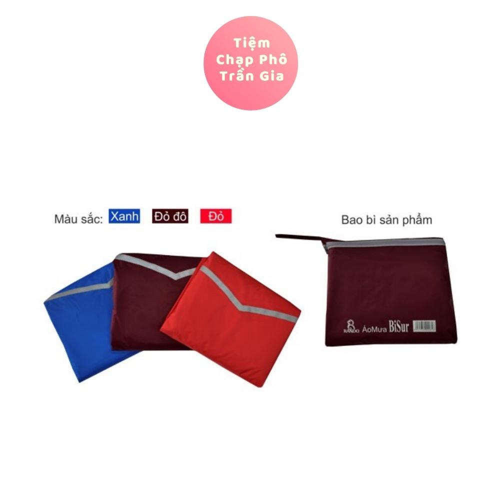 Áo Mưa BISUR Bít 1 Người Trùm Đầu, RANDO Chính Hãng, Có Phản Quang, Vải Dù Cao Cấp Nhanh Khô, Không Thấm Nước