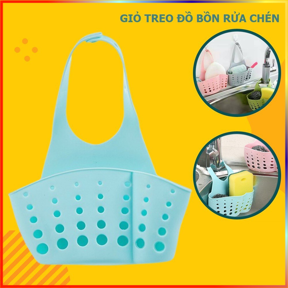 Giỏ Đựng Rẻ Rửa Bát, Giỏ Nhựa Treo Bồn Rửa Bát Đa Năng .