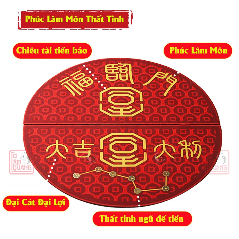 Thảm cửa tròn phong thủy đẹp rẻ trấn trạch - tài lộc - may mắn - bình an - TÔ TÂM QUANG