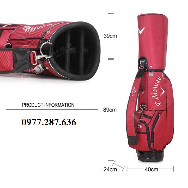 Túi gậy golf Callaway túi gôn vải bạt chống nước siêu nhẹ chứa 14 gậy shop GOLF PRO TM012