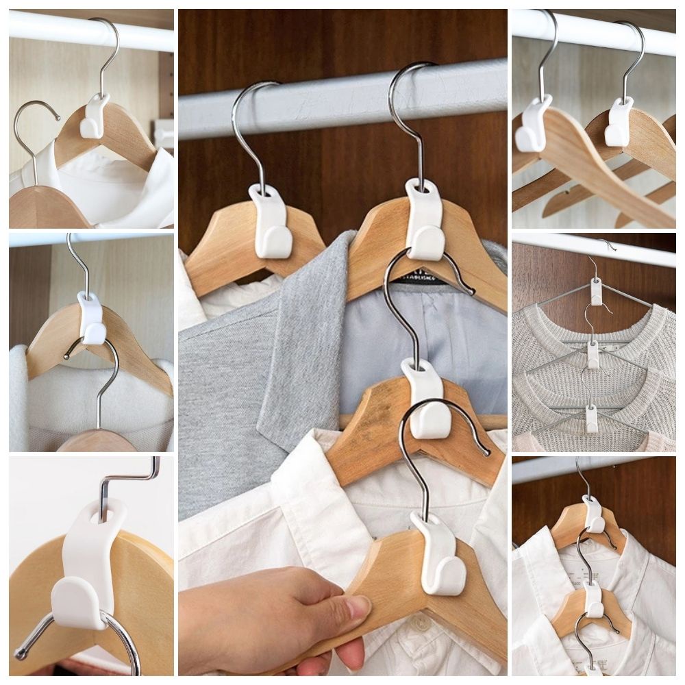 3 Móc Nhựa- Taky, Nối Móc Treo Quần Áo, Treo Đồ Đa Năng, Tiện Dụng Tủ Quần Áo, Gọn Gàng, Tiết Kiệm Không Gian. 2290