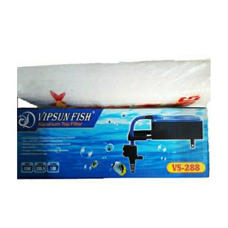 Máy Bơm Lọc Nước Hồ Cá VS-288 & Bông Lọc - Bộ Bơm Lọc Nước Bể Cá Vipsun